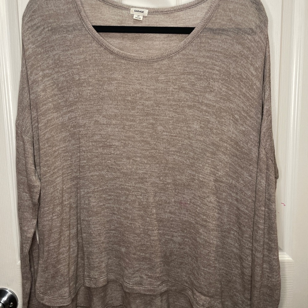 Garage Women's Taupe Long Sleeve Tee